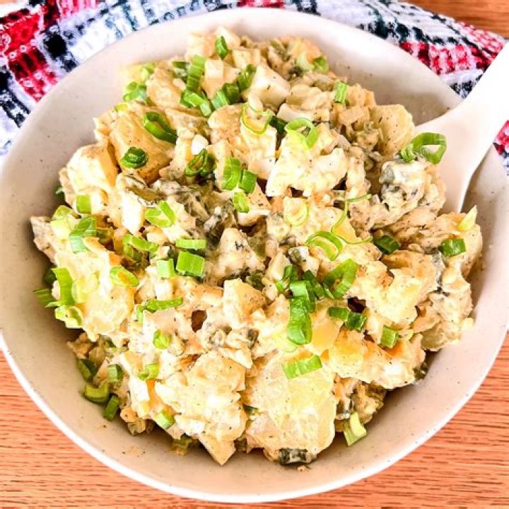 What kind of mustard is used in German potato salad?